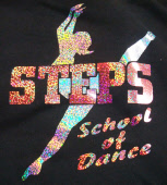 steps dance printed logo